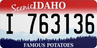 ID license plate I763136
