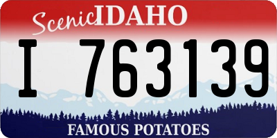 ID license plate I763139