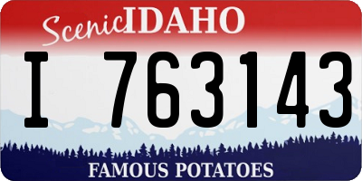 ID license plate I763143