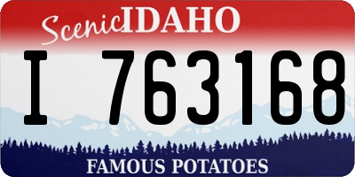 ID license plate I763168