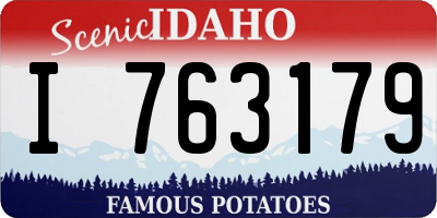 ID license plate I763179