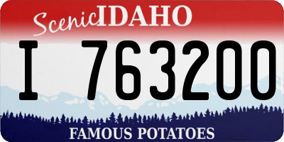 ID license plate I763200