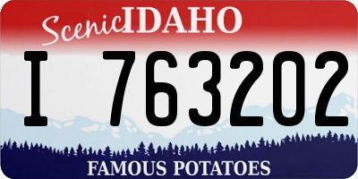 ID license plate I763202