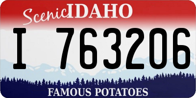 ID license plate I763206