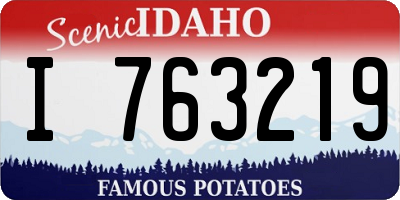 ID license plate I763219