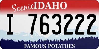 ID license plate I763222