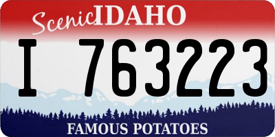 ID license plate I763223