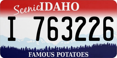 ID license plate I763226
