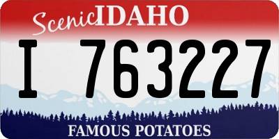 ID license plate I763227