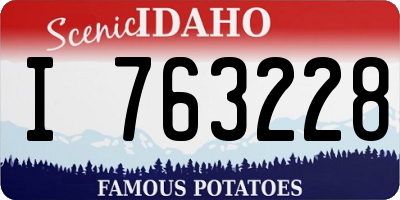 ID license plate I763228