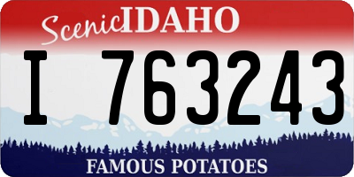 ID license plate I763243