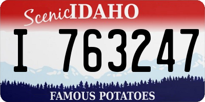 ID license plate I763247