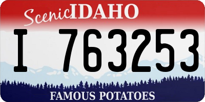ID license plate I763253