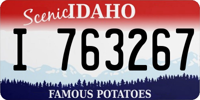 ID license plate I763267