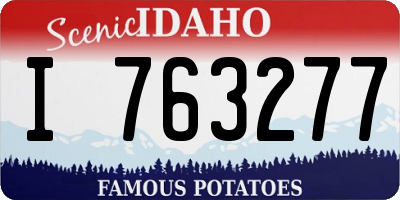 ID license plate I763277
