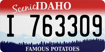 ID license plate I763309
