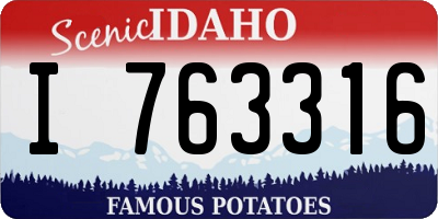 ID license plate I763316