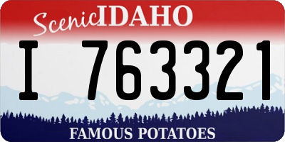 ID license plate I763321