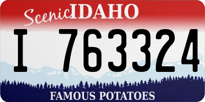 ID license plate I763324