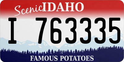 ID license plate I763335