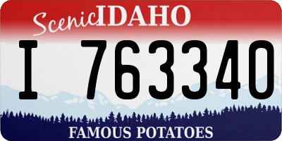 ID license plate I763340