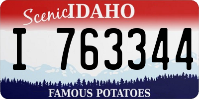 ID license plate I763344
