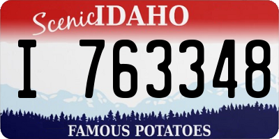ID license plate I763348