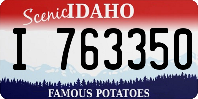 ID license plate I763350