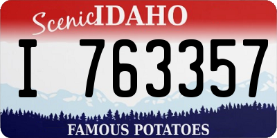 ID license plate I763357