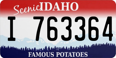 ID license plate I763364