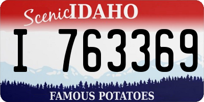 ID license plate I763369