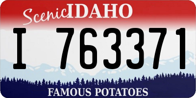 ID license plate I763371