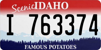 ID license plate I763374