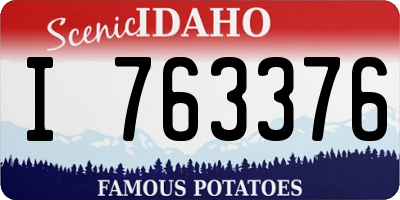 ID license plate I763376