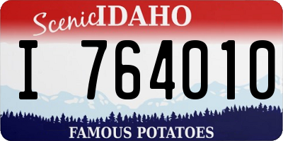 ID license plate I764010