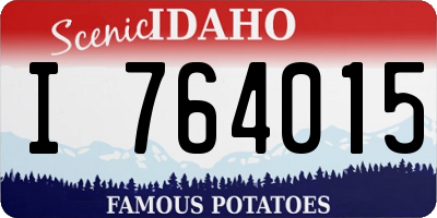 ID license plate I764015