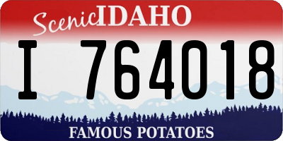 ID license plate I764018