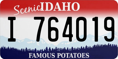 ID license plate I764019