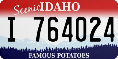 ID license plate I764024