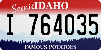 ID license plate I764035