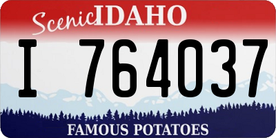 ID license plate I764037