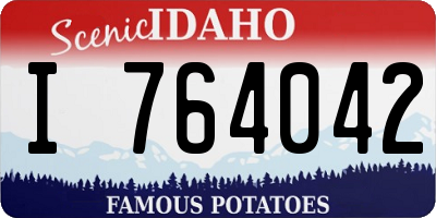 ID license plate I764042