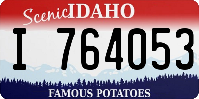 ID license plate I764053