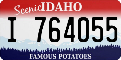 ID license plate I764055