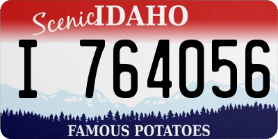 ID license plate I764056