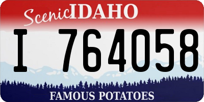 ID license plate I764058