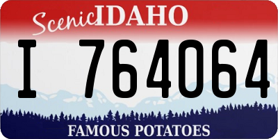 ID license plate I764064