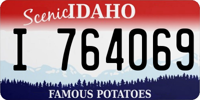 ID license plate I764069