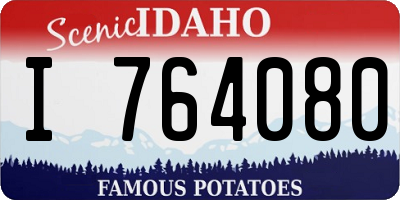 ID license plate I764080