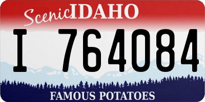 ID license plate I764084